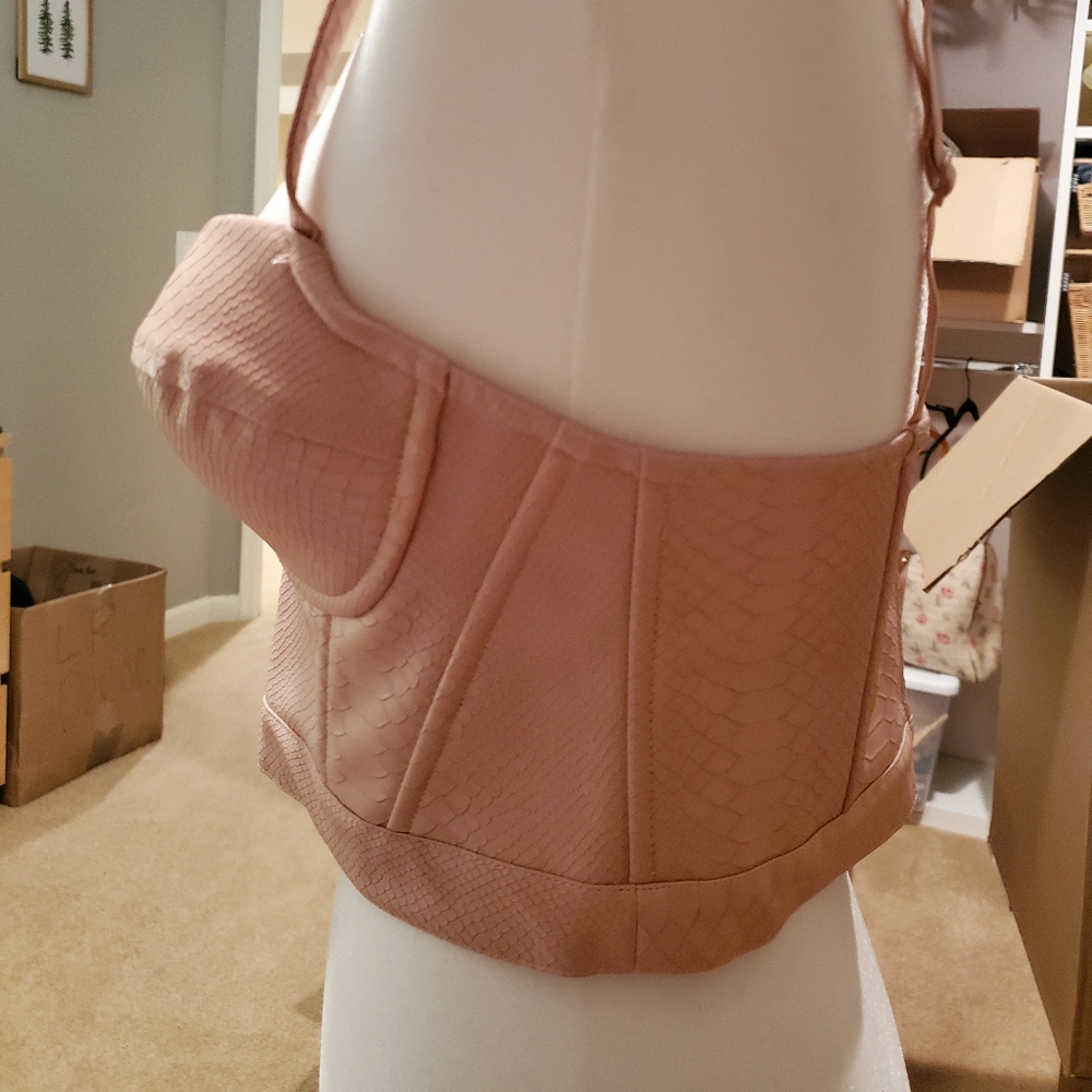 Sexy Charlotte Russe Pink Croptop Bustier Sz M - Picture 6 of 10